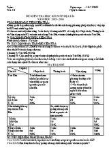 Đề kiểm tra học kì I môn Địa lí lớp 6 - Năm học 2015-2016- Trường THCS Tô Hiệu